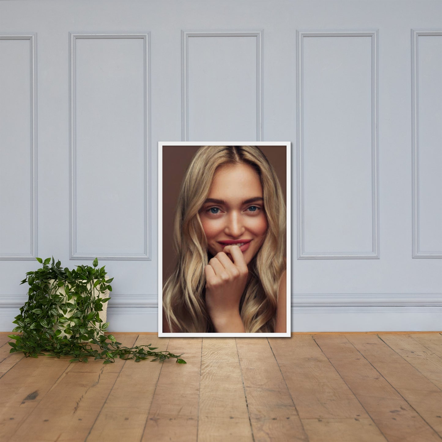 Framed Poster Wall Art Vertical: Priceless Smiles and Laughter (Print Model 0042)