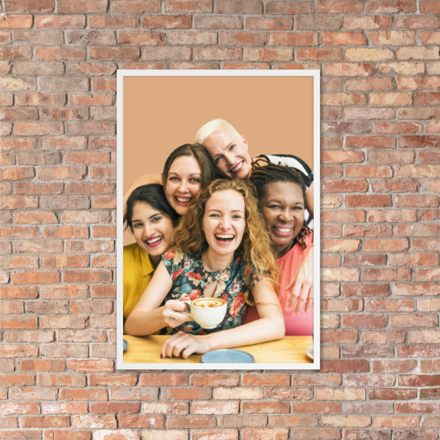 Framed Poster Wall Art Vertical: Priceless Smiles and Laughter (Print Model 001)