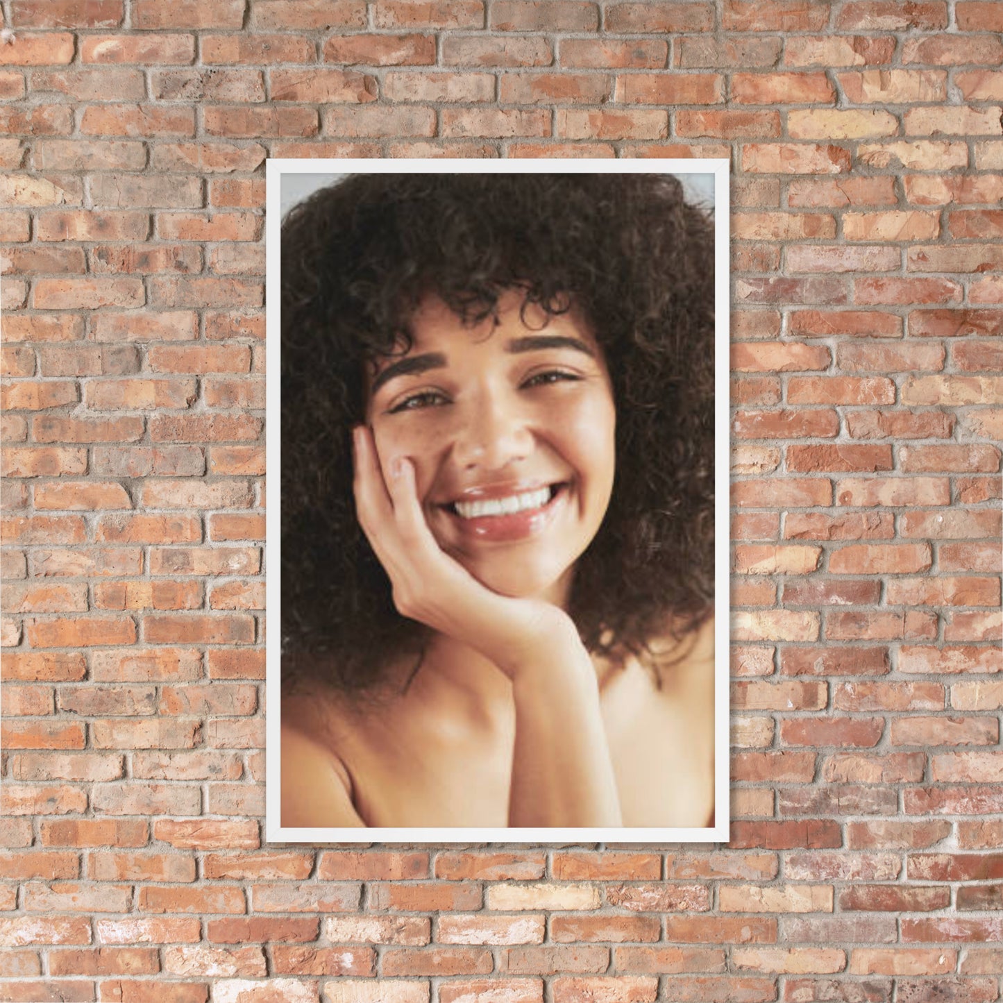 Framed Poster Wall Art Vertical: Priceless Smiles and Laughter (Print Model 0035)