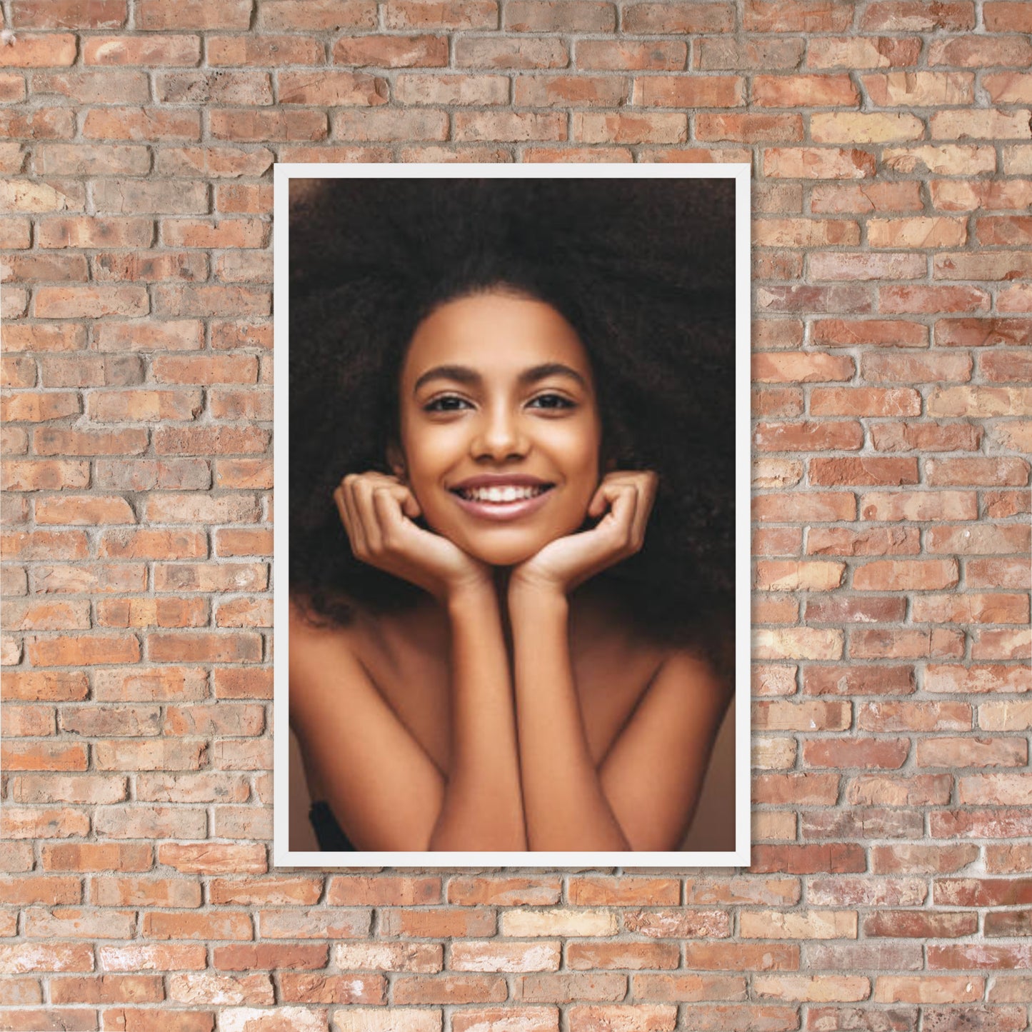 Framed Poster Wall Art Vertical: Priceless Smiles and Laughter (Print Model 0057)