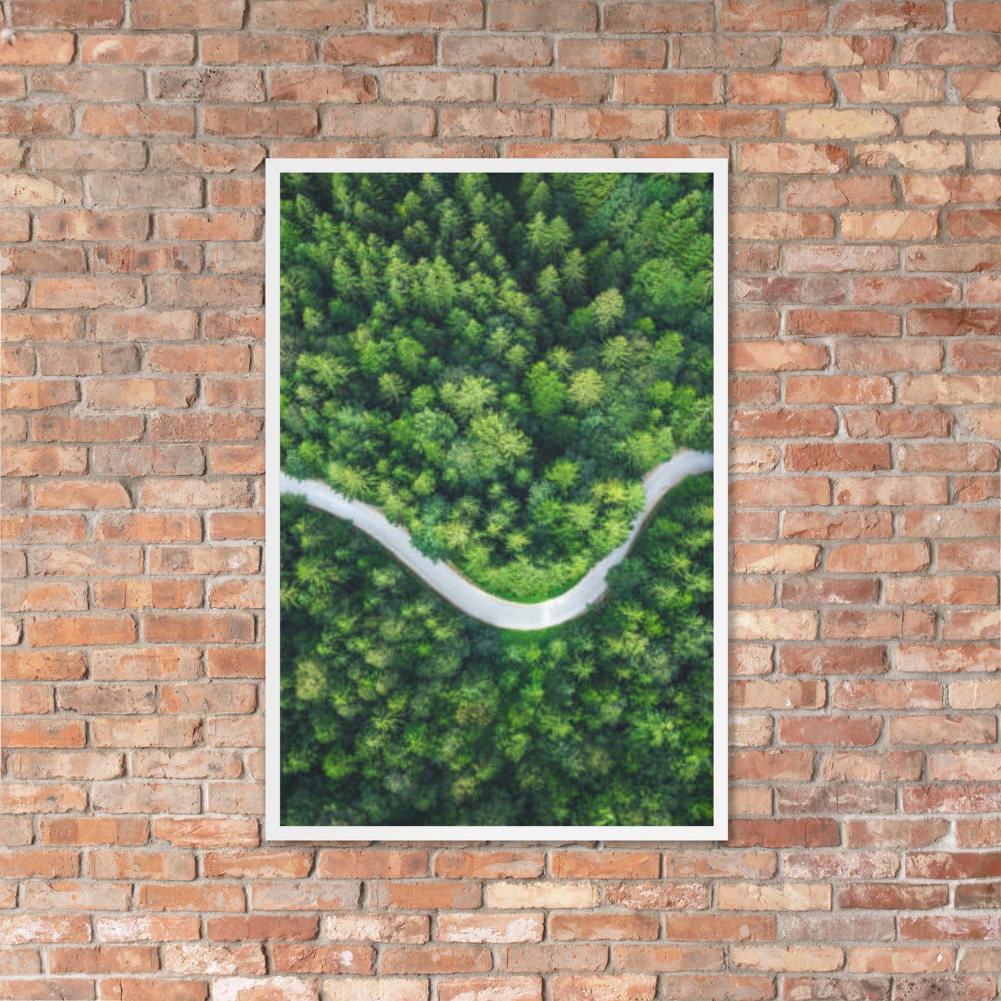 Scenic Nature View Framed Poster Wall Art Vertical Print (Model 008)