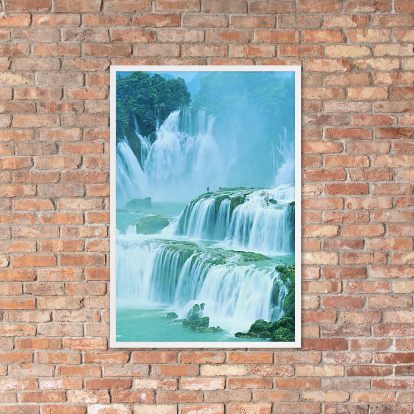 Scenic Nature View Framed Poster Wall Art Vertical Print (Model 009)