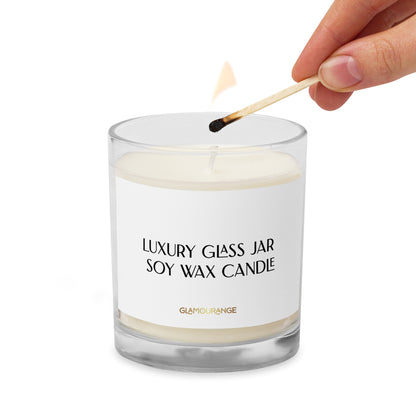 Glass Jar Soy Wax Candle (Luxury Candle Jar - White Label 001)