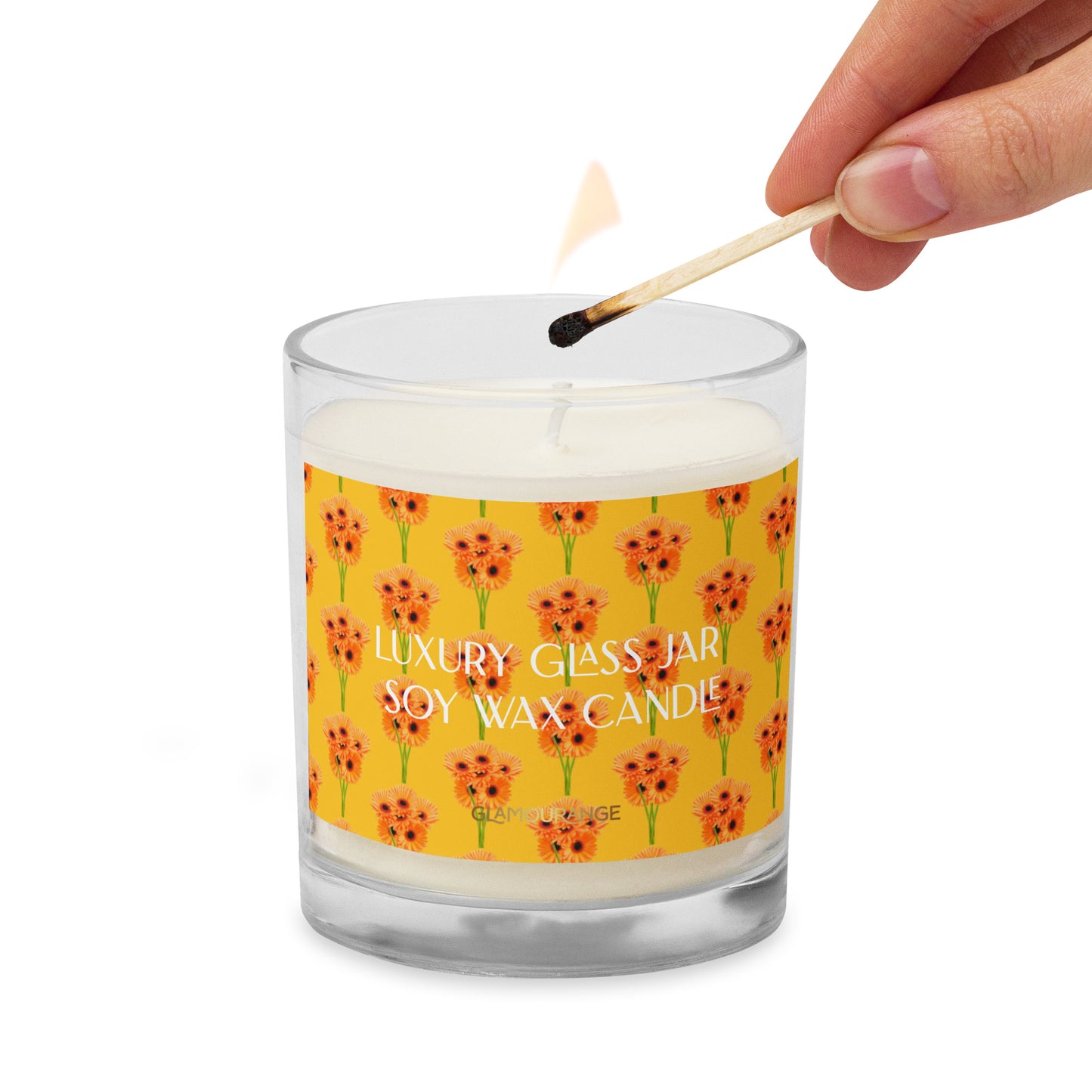 Glass Jar Soy Wax Candle (Calming Vivid Nature - Label 0028)