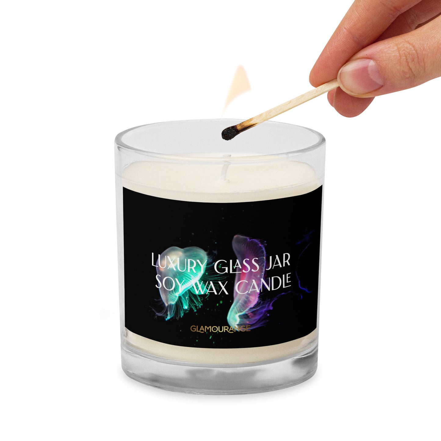 Glass Jar Soy Wax Candle (Underground Scenic Ocean Life - Nature Label 0030)