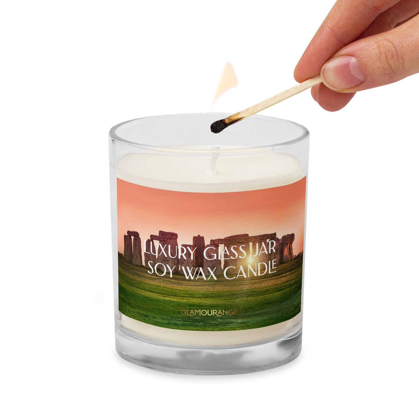 Glass Jar Soy Wax Candle (Spiritual Healing - Nature Label 0039)