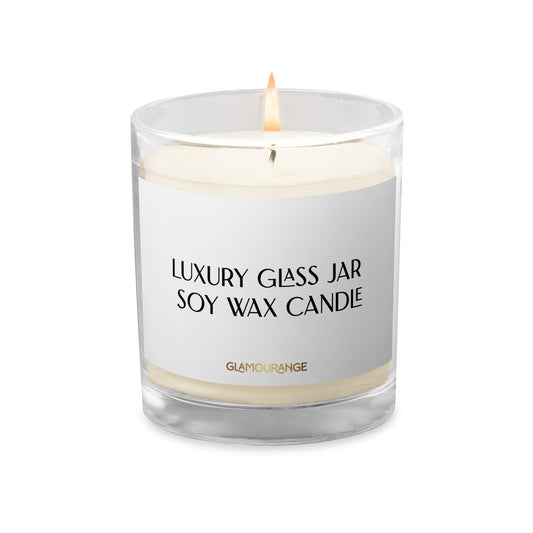 Glass Jar Soy Wax Candle (Luxury Candle Jar - White Label 001)