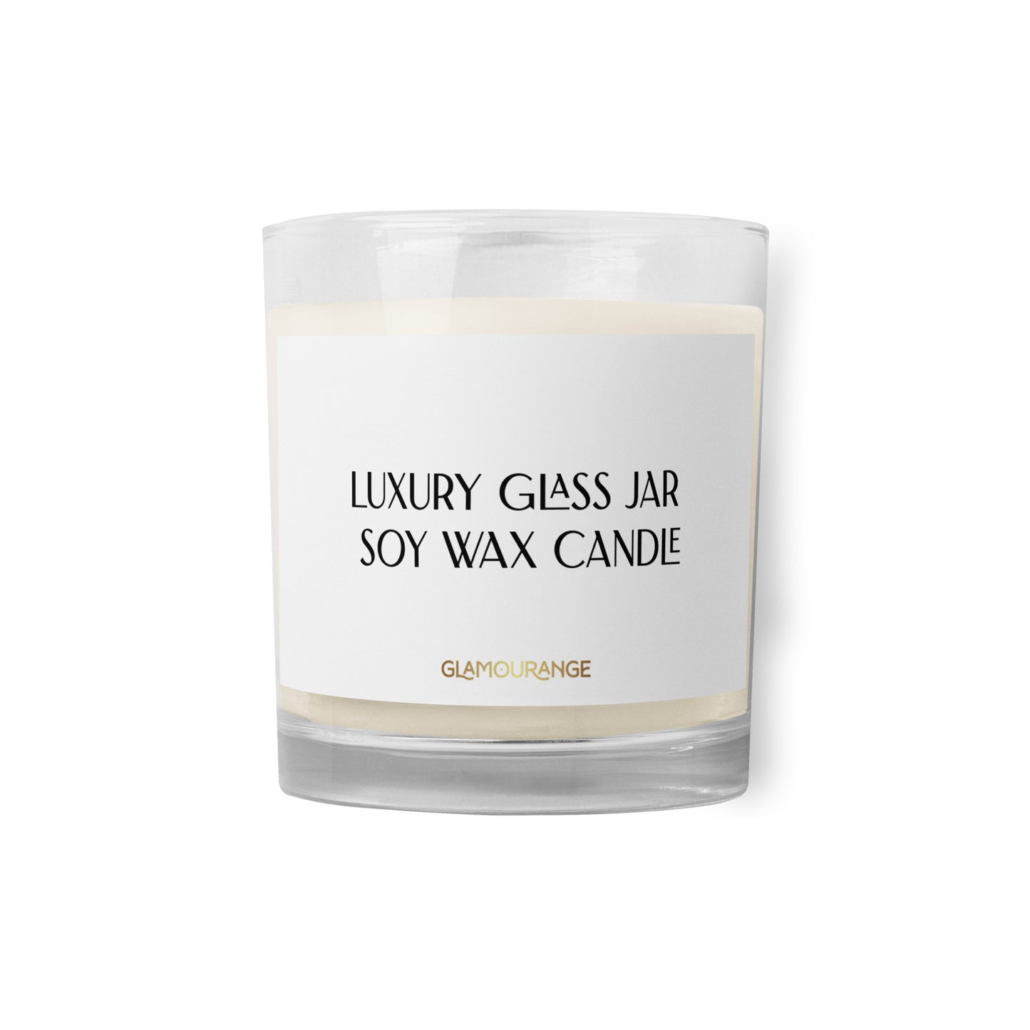 Glass Jar Soy Wax Candle (Luxury Candle Jar - White Label 001)