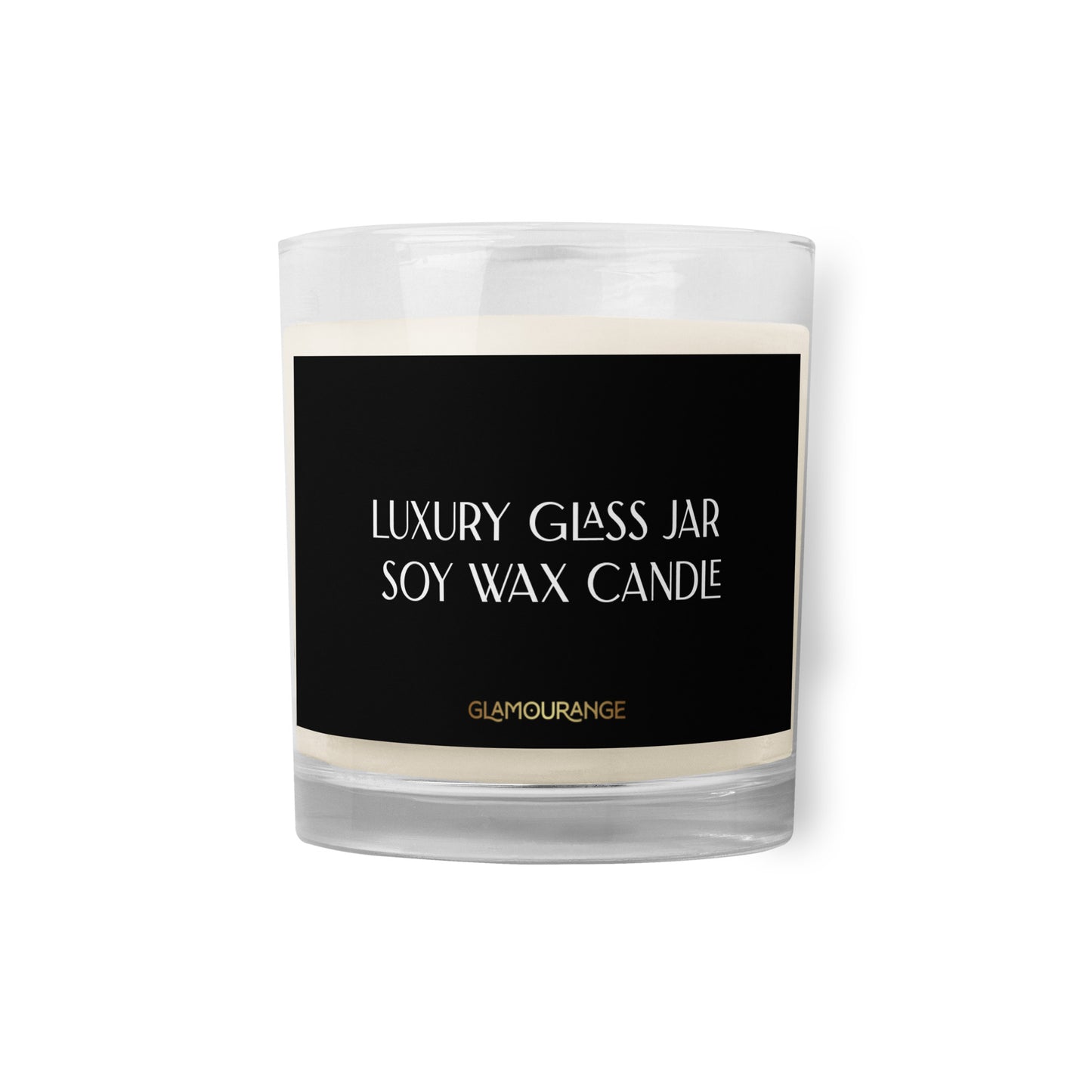 Glass Jar Soy Wax Candle (Luxury Candle Jar - Black Label 002)