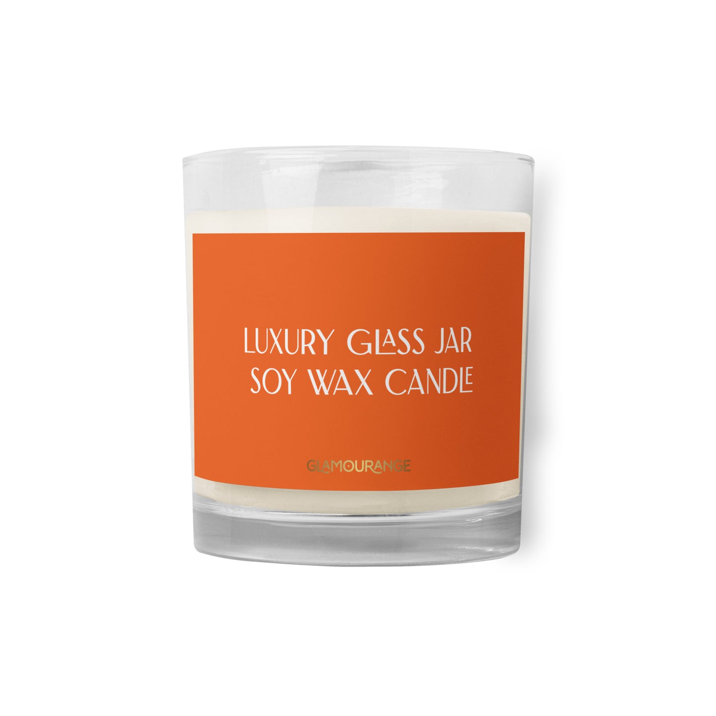 Glass Jar Soy Wax Candle (Luxury Candle Jar - Orange Label 004)