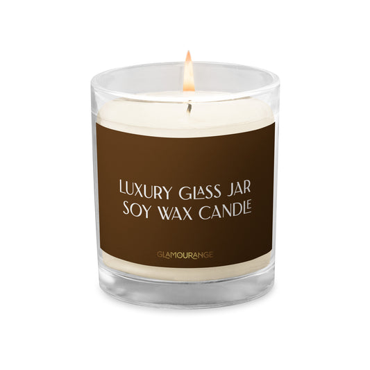Glass Jar Soy Wax Candle (Luxury Candle Jar - Brown Label 005)