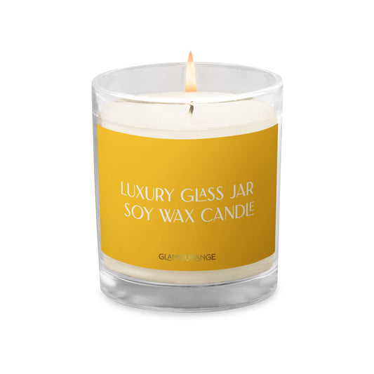 Glass Jar Soy Wax Candle (Luxury Candle Jar - Yellow Label 006)