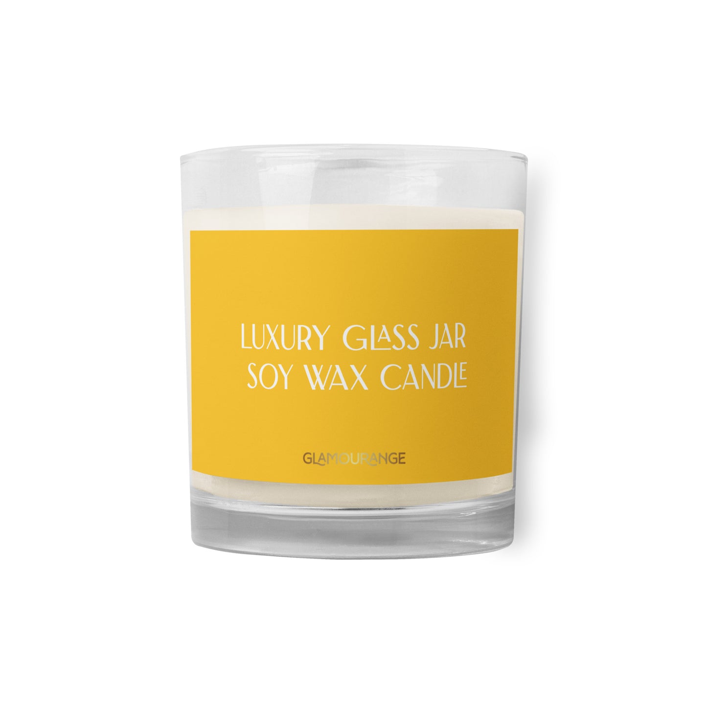 Glass Jar Soy Wax Candle (Luxury Candle Jar - Yellow Label 006)