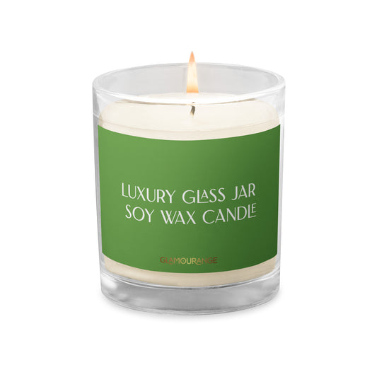 Glass Jar Soy Wax Candle (Luxury Candle Jar - Green Label 007)