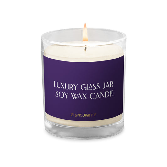 Glass Jar Soy Wax Candle (Luxury Candle Jar - Purple Label 009)