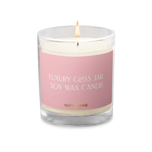 Glass Jar Soy Wax Candle (Luxury Candle Jar - Pink Label 0010)