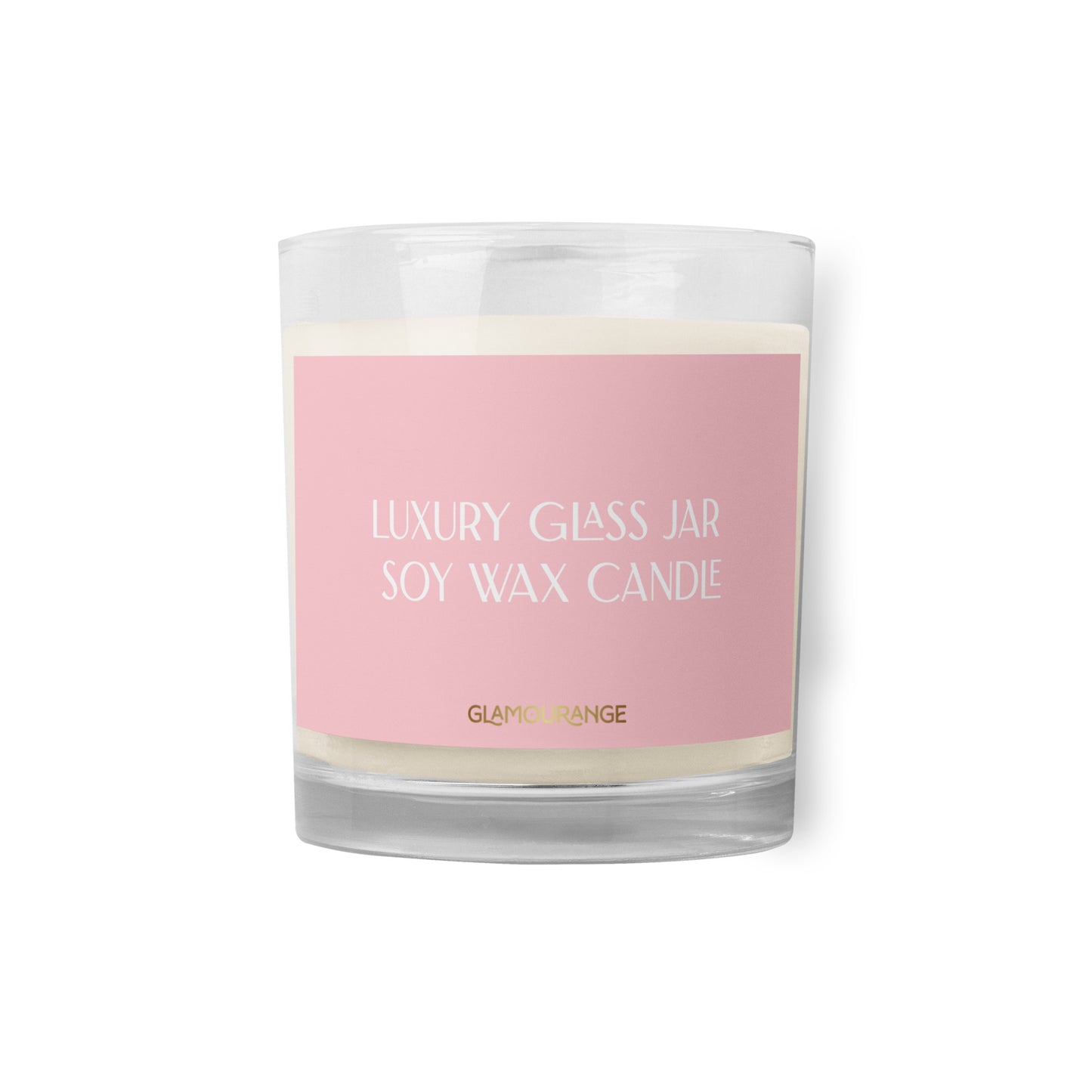 Glass Jar Soy Wax Candle (Luxury Candle Jar - Pink Label 0010)