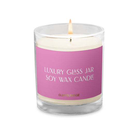 Glass Jar Soy Wax Candle (Luxury Candle Jar - Lavender Rose Label 0012)