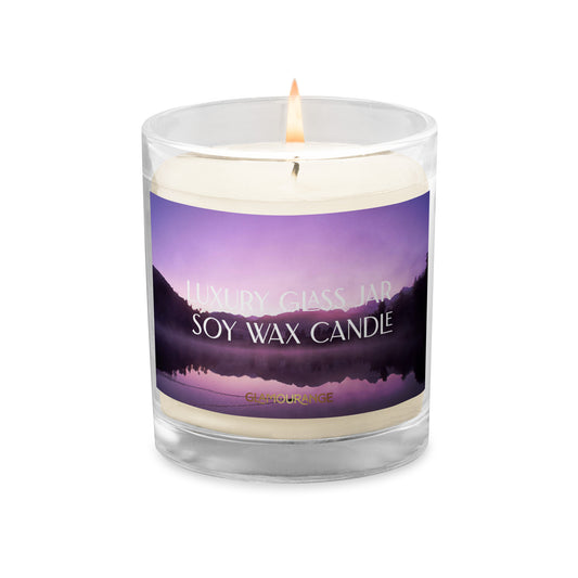Glass Jar Soy Wax Candle (Calming Water - Nature Label 0014)