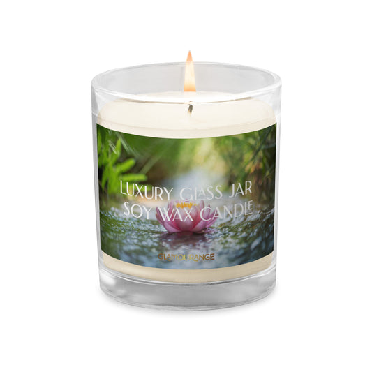 Glass Jar Soy Wax Candle (Calming Water - Nature Label 0018)