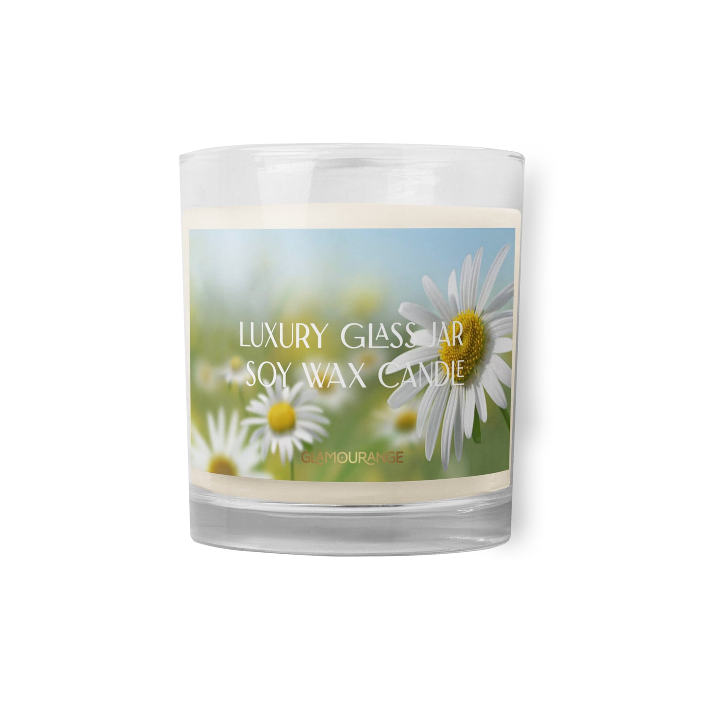 Glass Jar Soy Wax Candle (Calming Plant - Nature Label 0023)