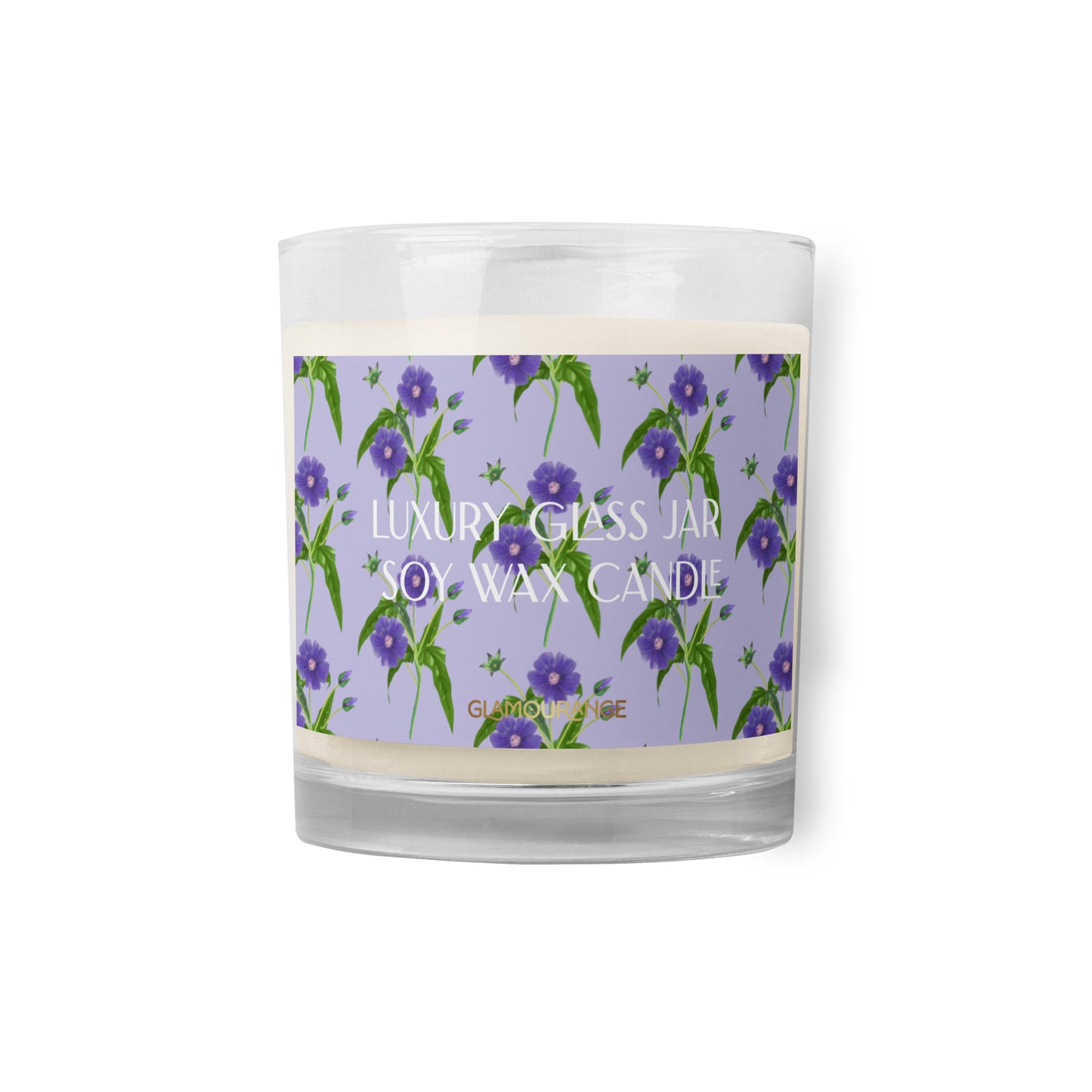 Glass Jar Soy Wax Candle (Calming Vivid Nature - Label 0025)
