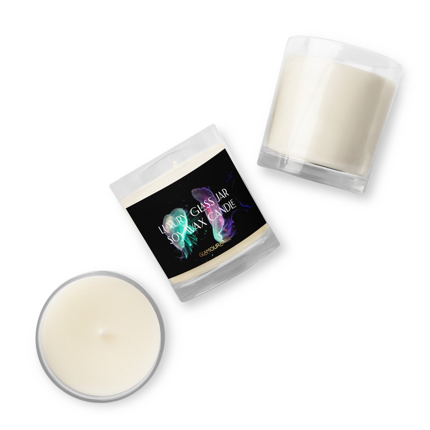 Glass Jar Soy Wax Candle (Underground Scenic Ocean Life - Nature Label 0030)