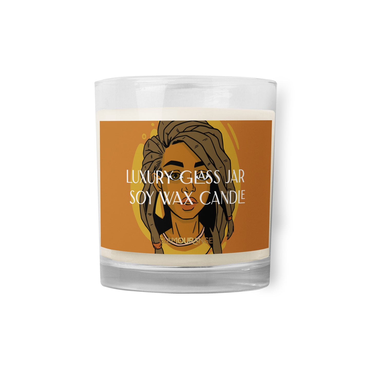 Glass Jar Soy Wax Candle (African Beauty - People Label 0038)