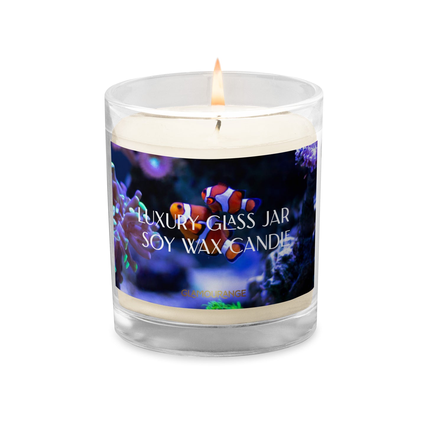 Glass Jar Soy Wax Candle (Sea Life Aquarium - Nature Label 0040)