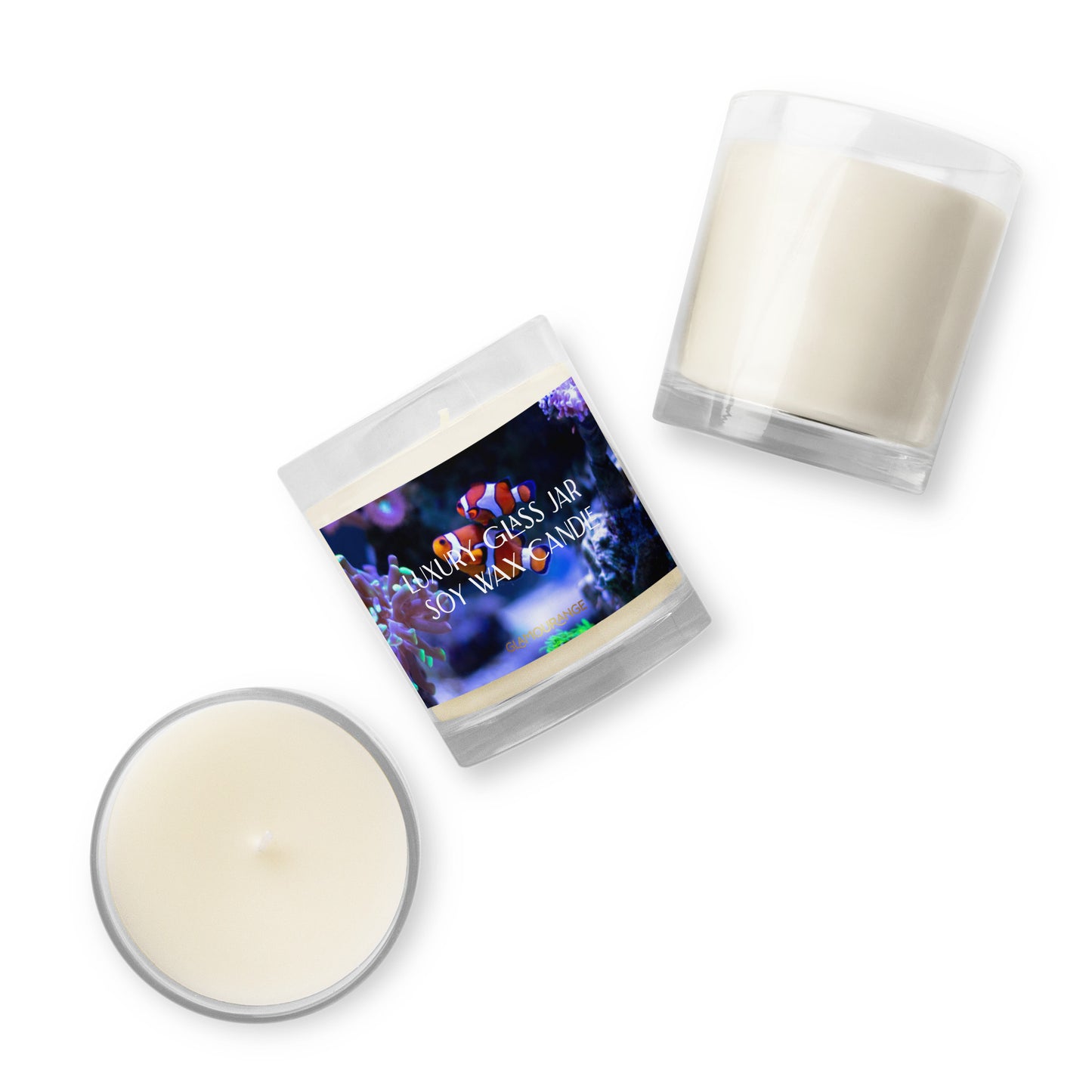 Glass Jar Soy Wax Candle (Sea Life Aquarium - Nature Label 0040)