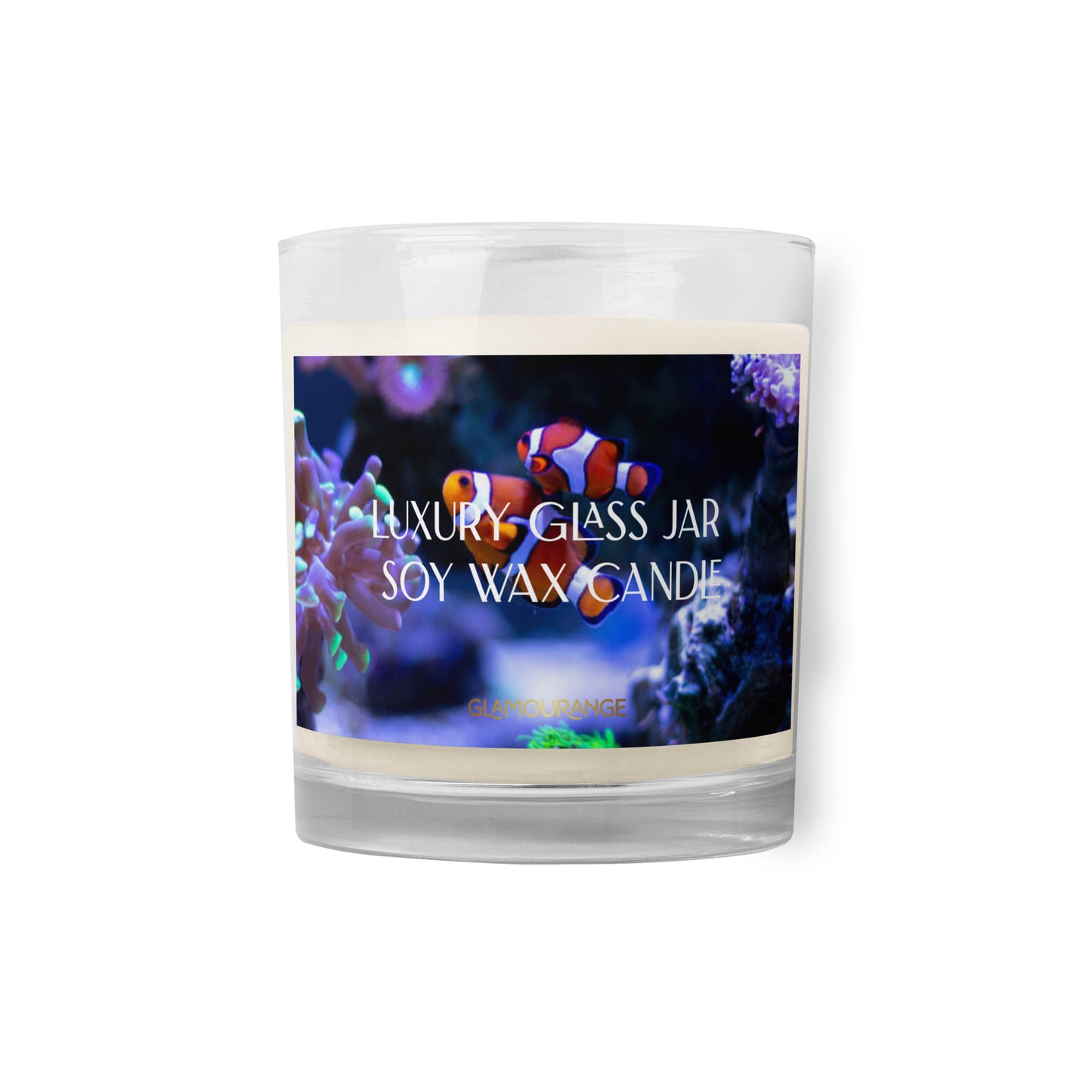 Glass Jar Soy Wax Candle (Sea Life Aquarium - Nature Label 0040)