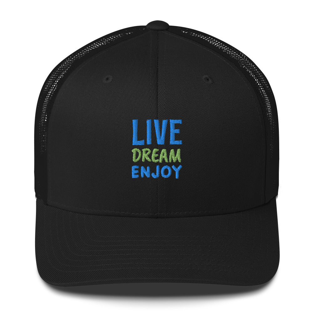 Trucker Cap Women (Live, Dream, Enjoy Trucker Cap - Model 002)