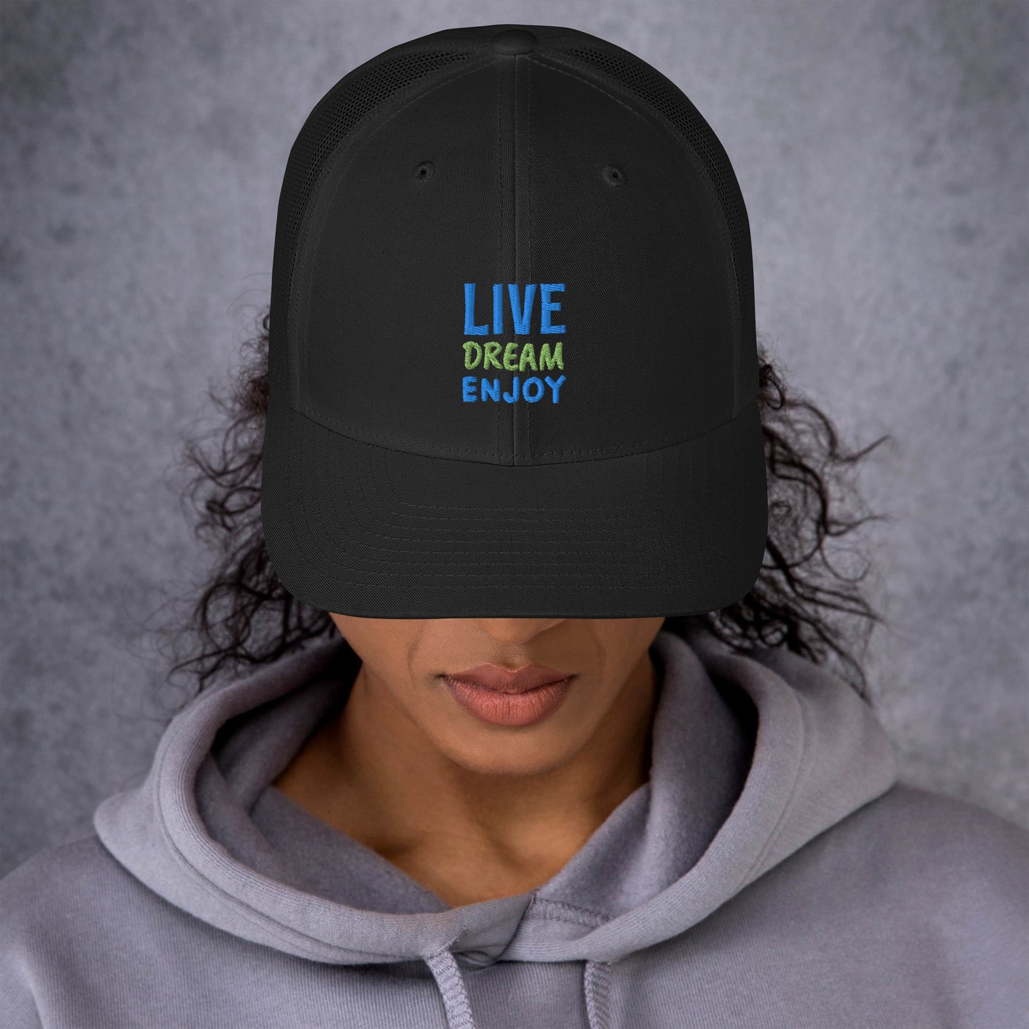 Trucker Cap Women (Live, Dream, Enjoy Trucker Cap - Model 002)