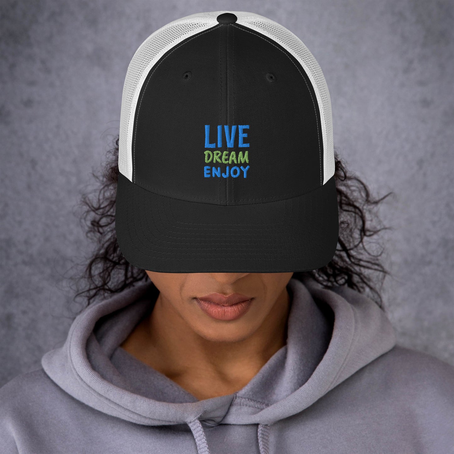 Trucker Cap Women (Live, Dream, Enjoy Trucker Cap - Model 002)