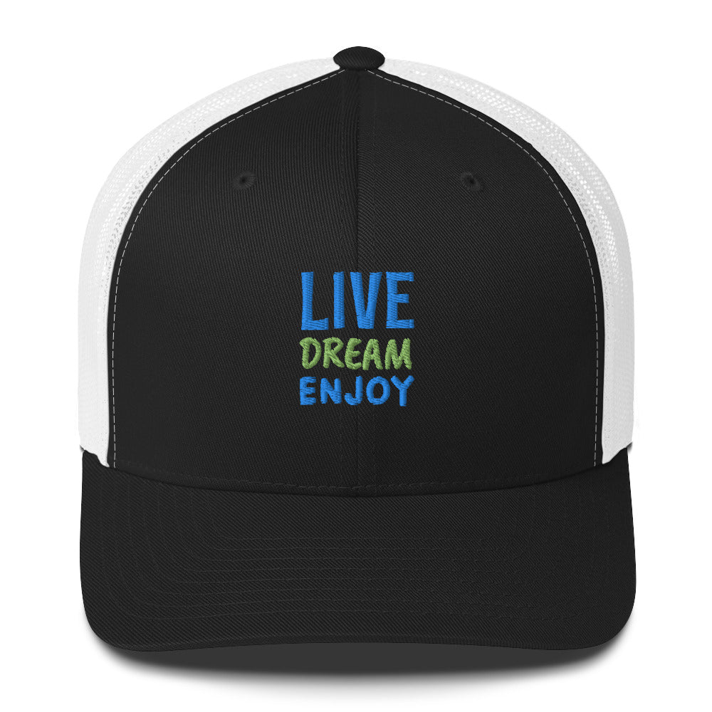 Trucker Cap Women (Live, Dream, Enjoy Trucker Cap - Model 002)