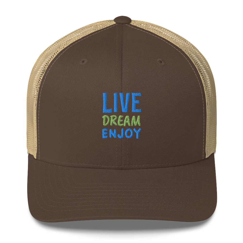 Trucker Cap Women (Live, Dream, Enjoy Trucker Cap - Model 002)