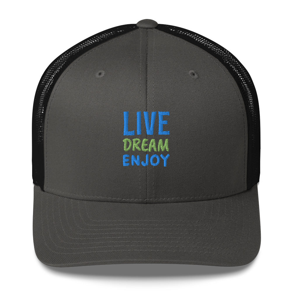 Trucker Cap Women (Live, Dream, Enjoy Trucker Cap - Model 002)