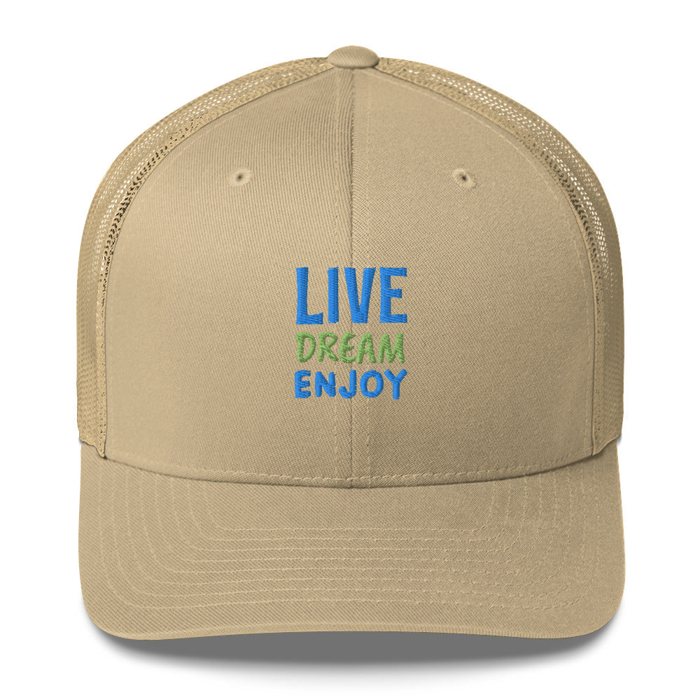 Trucker Cap Women (Live, Dream, Enjoy Trucker Cap - Model 002)