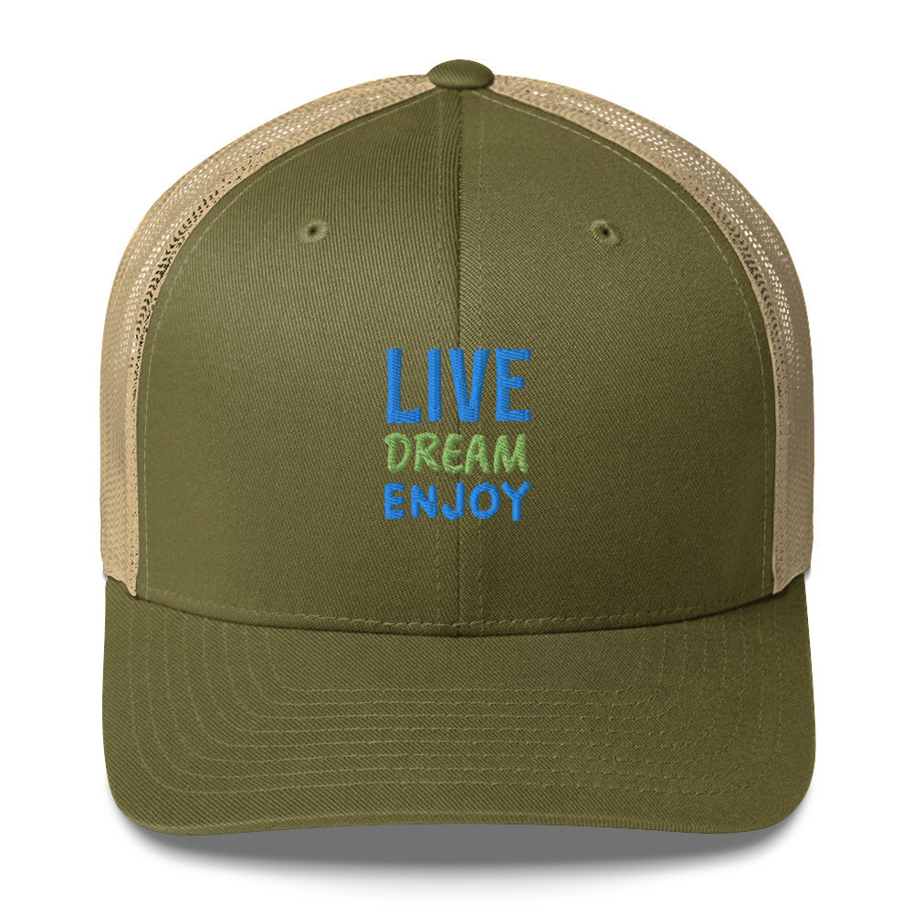 Trucker Cap Women (Live, Dream, Enjoy Trucker Cap - Model 002)