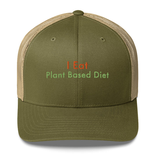 Trucker Cap Women (I Eat Plant Based Diet Trucker Cap - Model 0017)