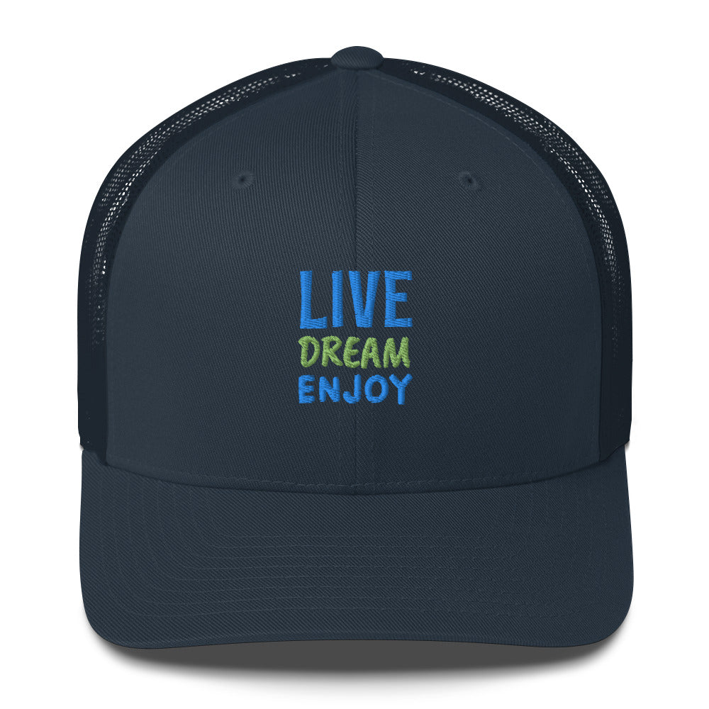 Trucker Cap Women (Live, Dream, Enjoy Trucker Cap - Model 002)