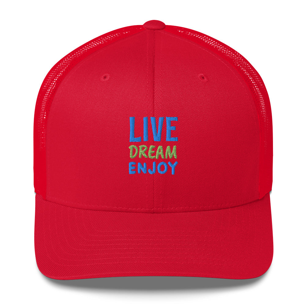 Trucker Cap Women (Live, Dream, Enjoy Trucker Cap - Model 002)