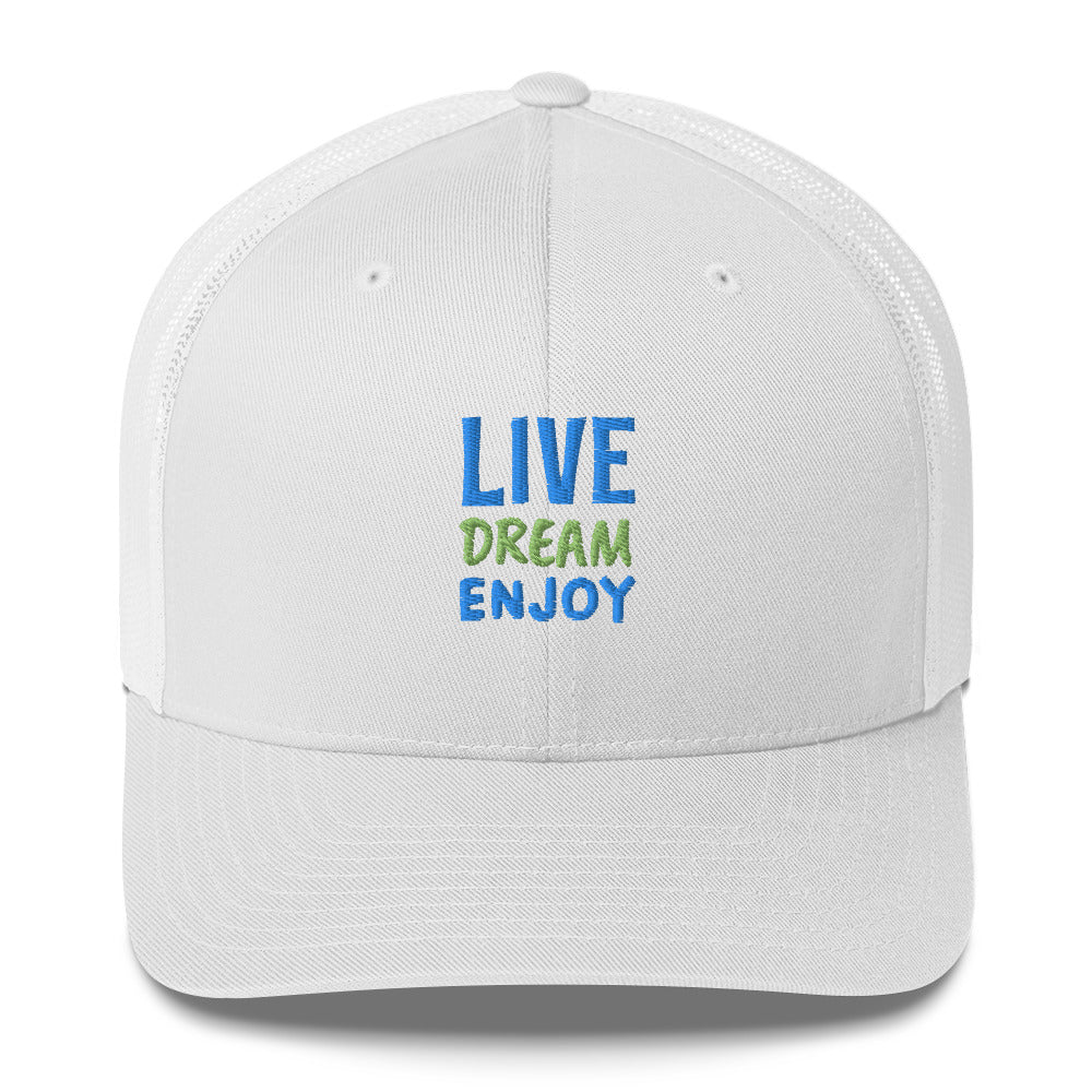 Trucker Cap Women (Live, Dream, Enjoy Trucker Cap - Model 002)