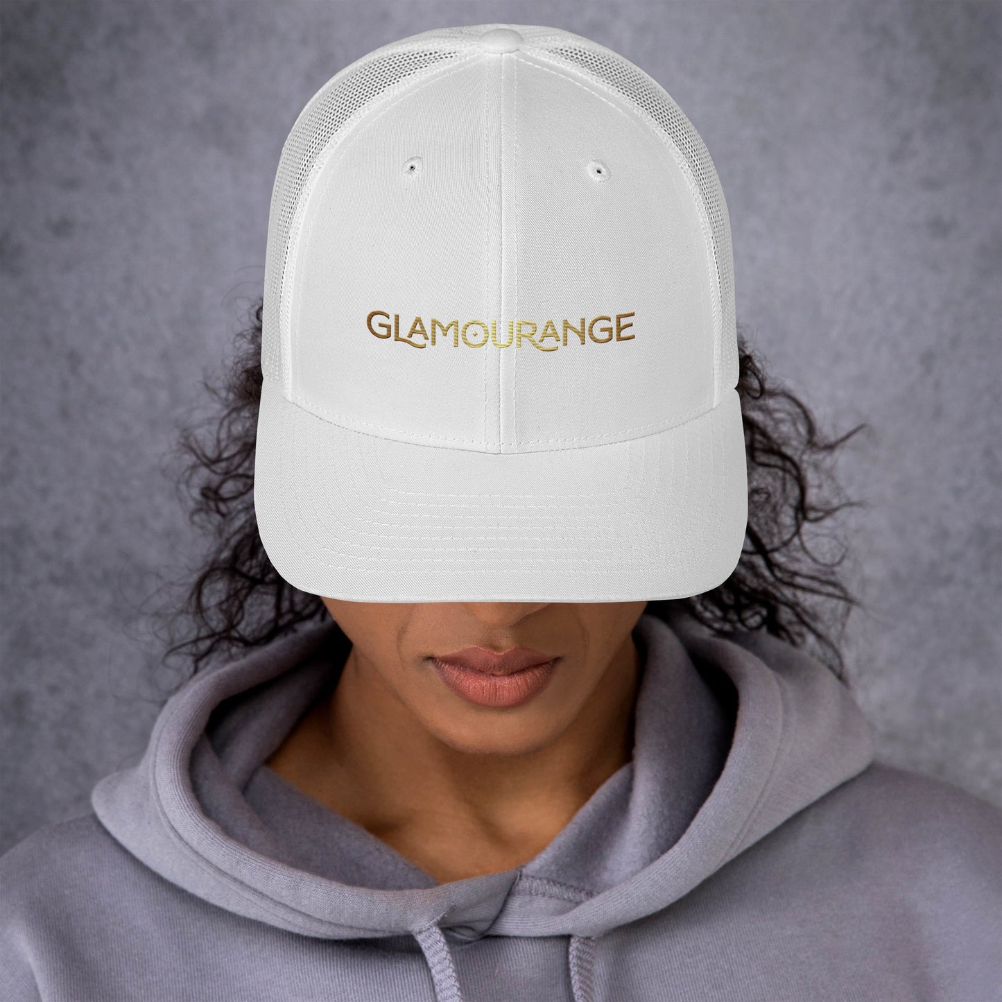 Retro Trucker Hat (Glamourange Limited Editions: Large Logo - 001 Model)