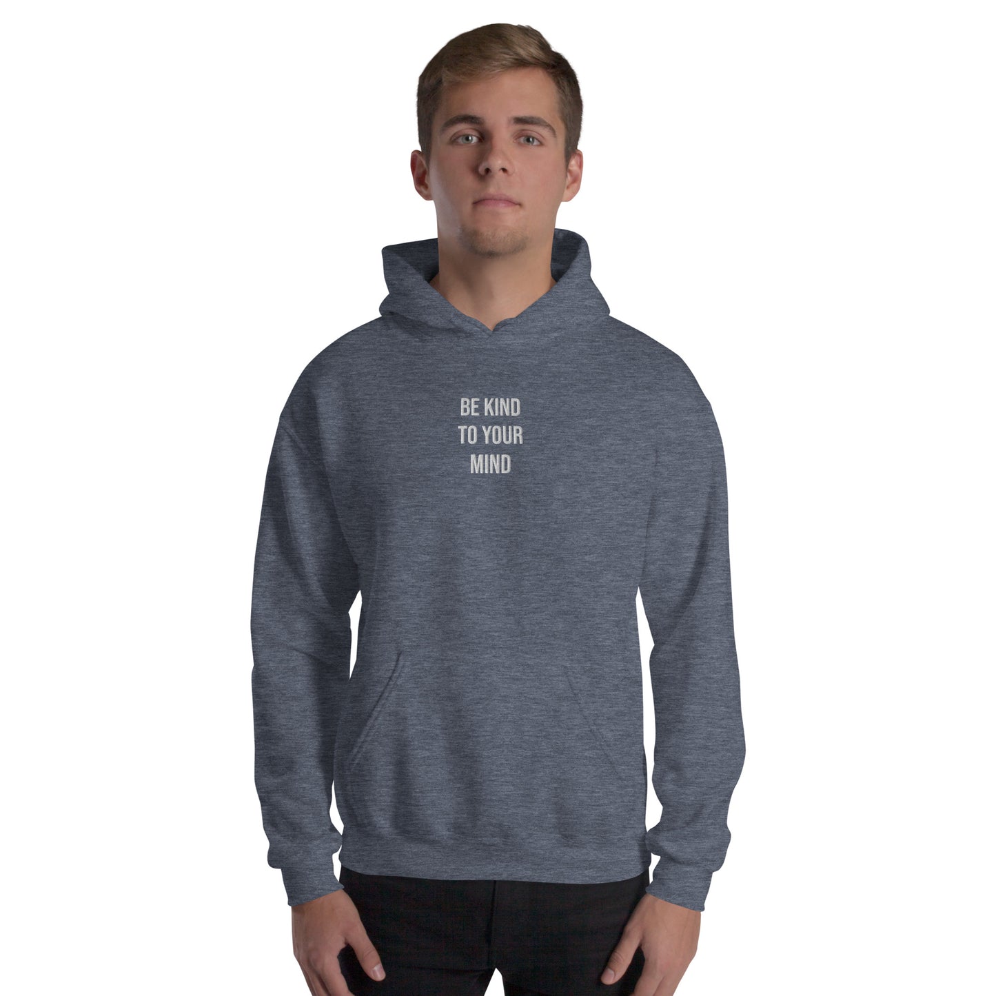 Hoodie Mens (Heavy Blend Hoodie Men's: Front Print - 002 Model)