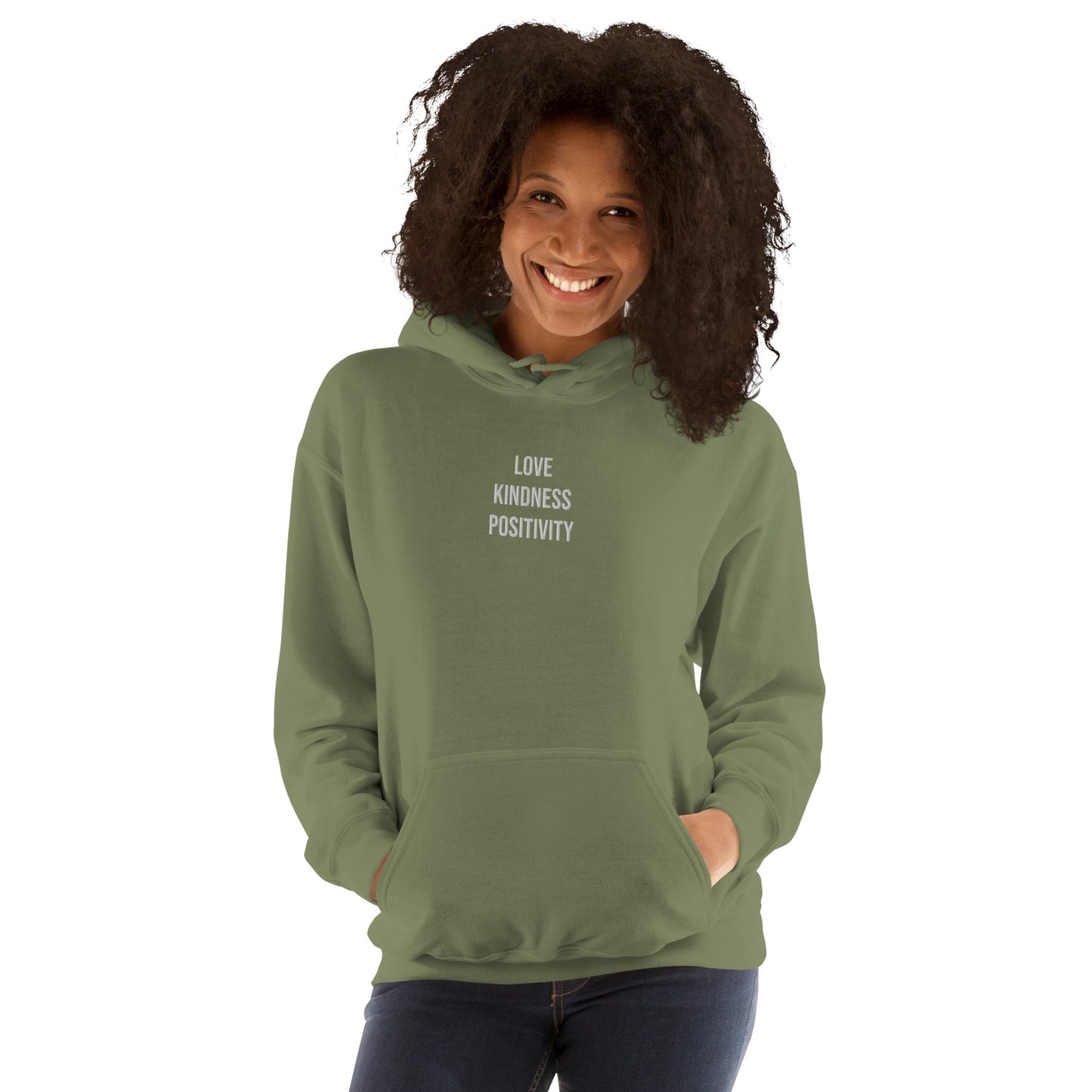 Hoodie Womens (Heavy Blend Hoodie Women's: Front Print - 001 Model)