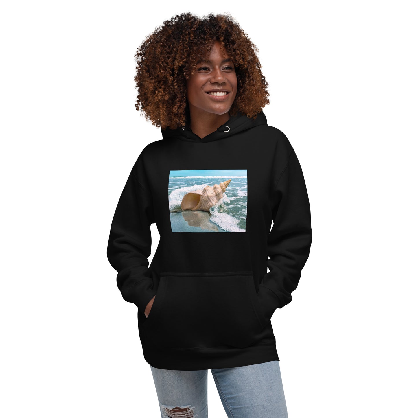 Hoodie Womens Designer (Hoodies Womens - Nature Seashore 008)