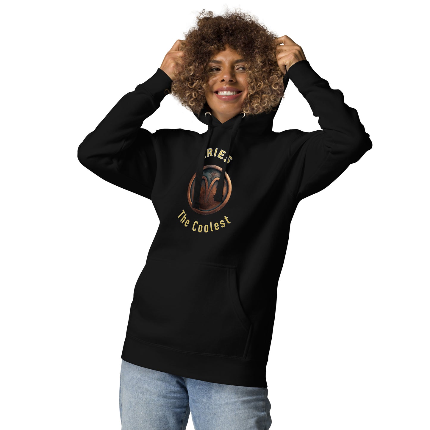 Hoodie Womens Designer (Hoodies Womens - Aries Zodiac Sign 0041)