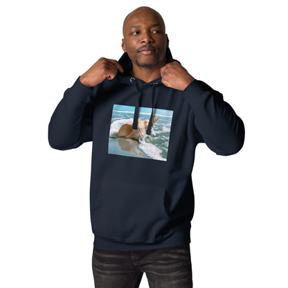 Hoodie Mens Designer (Hoodies Mens - Nature Seashore 008)