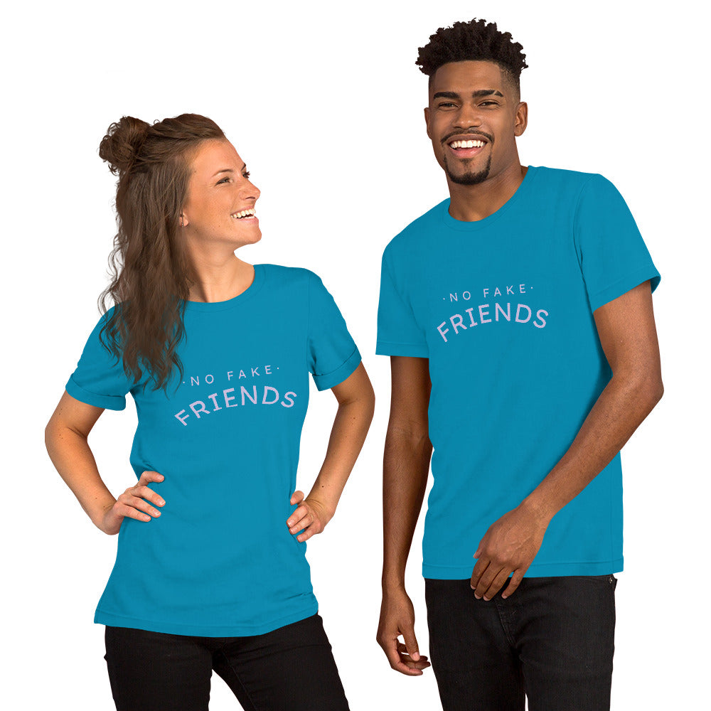 T-Shirts - No Fake Friends (Glamourange Friendship Staple T-Shirts - Front Print)